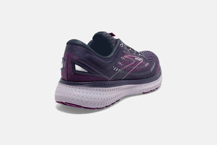 Brooks Glycerin 19 Road Running Shoes - Womens - Black/Purple - VQ3504268